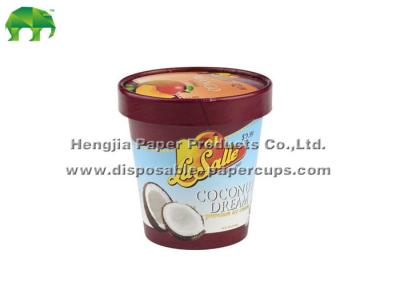 China Custom Printed 32oz Pasta / Coffee Disposable Soup Cups With Paper Lids for sale