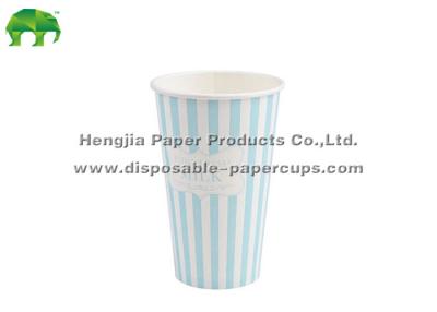 China Single Wall PE Coated 16oz Customized Disposable Coffee Cups With Plastic Lid for sale