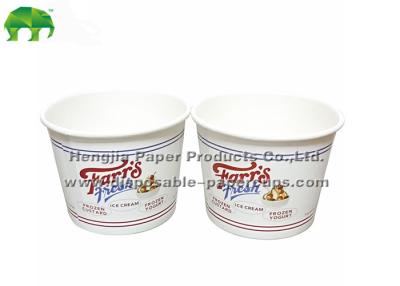 China 16oz Tutti Frutti Take Away Yogurt Paper Ice Cream Cups Container With Clear Dome Lid for sale