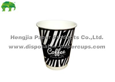 China Hot Tea Personalized Paper Cups Single Wall , Black Insulated Paper Cups for sale