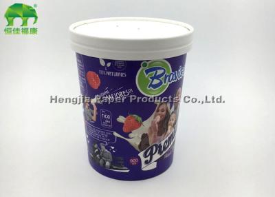 China Single Wall Paper Ice Cream Cups , Recycled Paper Bowls With Lids for sale