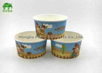 China El cuenco de papel de la taza disponible del helado con el logotipo de encargo imprimió 4oz en venta