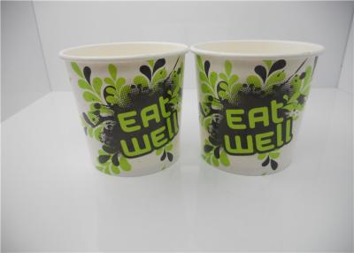 China Green Customizable Double Poly Paper Soup Cups 16oz FSC / FDA / SGS for sale