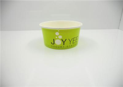 China Compostable 220ML 6oz Disposable Paper Bowls Green For Ice Cream for sale