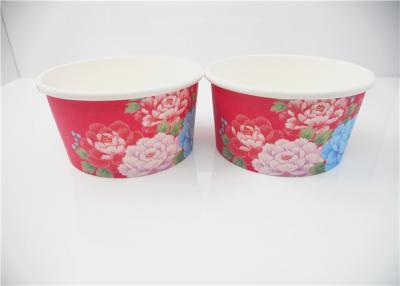 China 8oz / 16oz Compostable Paper Cups Take Away Container With Flexo Printing for sale