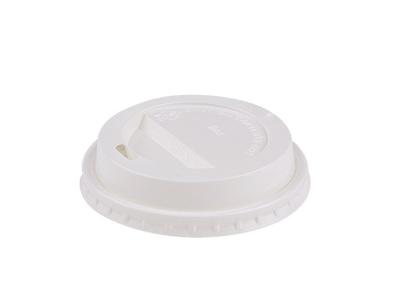 China Promotional White Plastic Cold Drink Paper Cup Lids With Straws Hole for sale