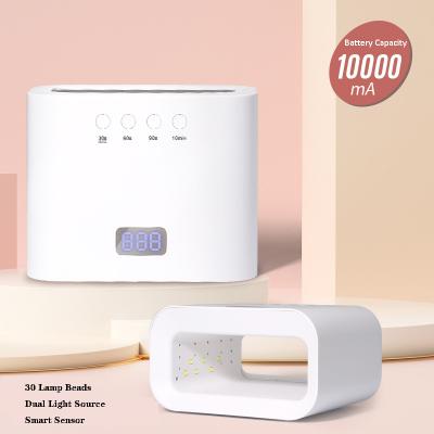 China 90W Professional Quick Nail Polish Dryer Rechargeable 4 Timer Setting Sensor Machine Automatic Nail Polish Curing Lamp For Nail Salon for sale