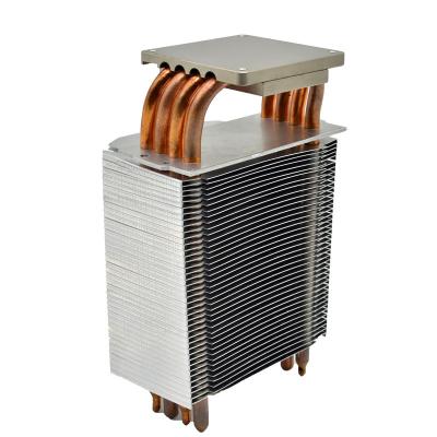 China Aluminum Bottom Heatsink With Heatpipe Practical Plating Nickel for sale