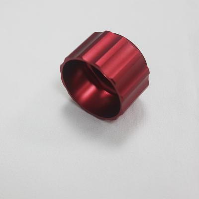 China Anodisierende rote Aluminium-Bearbeitungsteile CNC ISO9001 für Nuss-Griff zu verkaufen