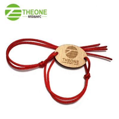 China Custom Eco friendly waterproof / waterproof recycle 13.56mhz wristband rfid wristband wooden wood material for sale