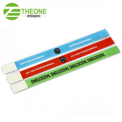 China Durable Customized Printing T-yvek RFID Disposable Paper Wristband for sale