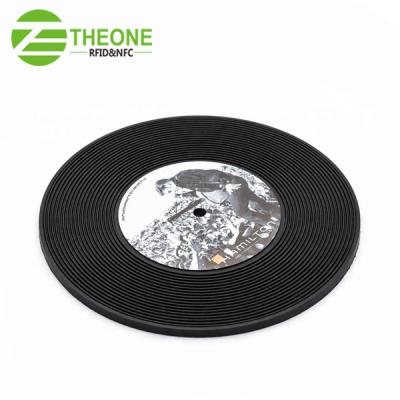 China Viable Logo Printing RFID Nfc Silicone Coaster for sale