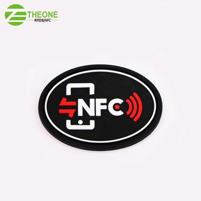 China Waterproof / Waterproof NFC Silicone Menu Coaster With Adhesive And QR Code For Ordering In Restaurant for sale