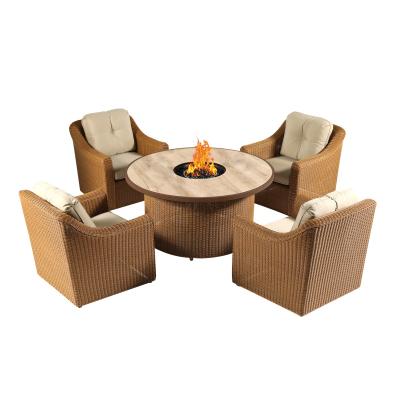 China Contemporary Patio Garden Gas Fire Pit Table Free Standing Chimenea for sale