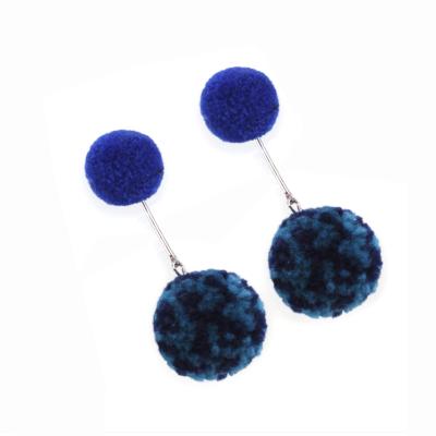 China Office/Career Fashion Dangling Pom Pom Ball Earrings Leopard Earrings Vacation Jewelry Fashion Artilady for sale