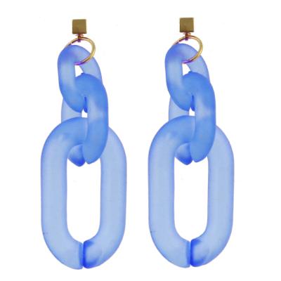 China TRENDY Fashion Matt Frost Acrylic Chain Earrings Customized Classic Chain Hanging Earrings for sale