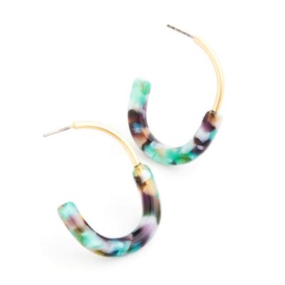 China Amazon Latest Jewelry Fashion Shape Circle Acrylic Earrings Boho Hot Sale TRENDY U Lucite Resin for sale