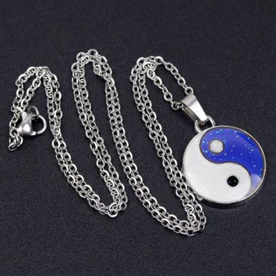 China Various Colors Fashion Chocker Necklace Yinyang Mood Pendant Necklace CLASSIC for sale