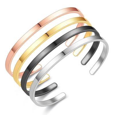 China FASHIONABLE Adjustable Bangle Women's Cuff Bangle Stainless Steel Blank For DIY Jewelry for sale