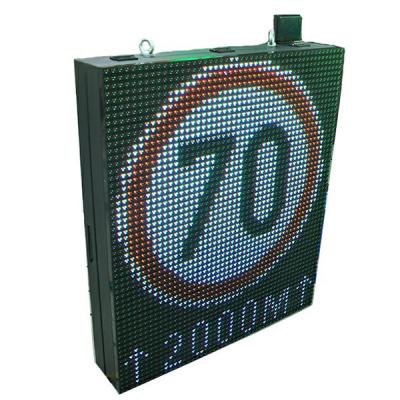 China Traffic Road Solar Power Traffic Vaviable Message Sign P20 P16 Led VMS Display With Radar for sale