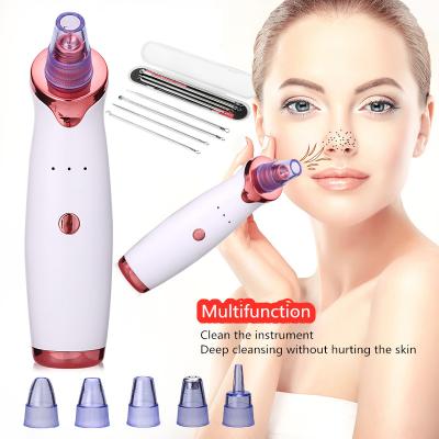 China Acne Treatment 5 in 1 Facial Pore Deep Cleansing Electric Lithium Battery Vacuum Suction Blackhead Remover Rechargeable Vacuum for sale