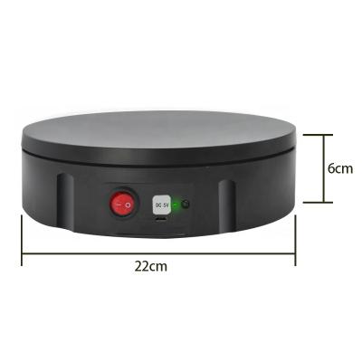 China Eco-friendly 22cm 360 Degree Display Electric Turntable With Billing Photography Shooting 5V for sale