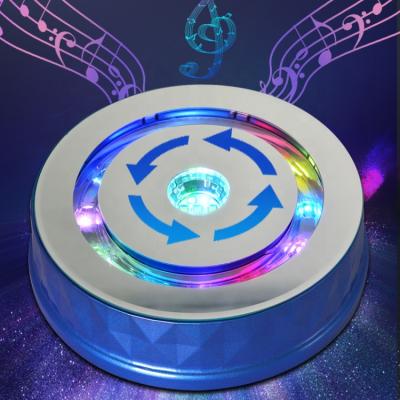 China Eco-friendly 360 degree electric display turntable photography base with LED for jewelry display for sale