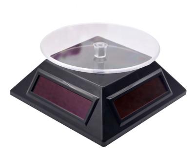 China Black Solar Product Display Billboard Jewelry 360 Degree Rotating Display Stand for sale