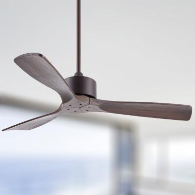 China New Style Smart Home Reverse Function Tuya 110 220 AC Multifunctional Volts 52 Inch Solid Wood Timble Indoor Ceiling Fans Without Lights for sale