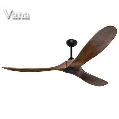 China With Knock Down Function Modern Luxury European Style 60 Inch DC Ceiling Fan Blade Wood Living Room Outdoor 100-240V USA Running Ceiling Fan In Wood for sale