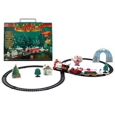 China New Arrivals Custom Slot Toy 2022 22 Pcs Train Set Toys Christmas Gift Musical Electric Train Toy Railway For Kids Children for sale