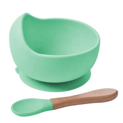 China Amazon Hot Sale BPA Free Food Grade Safety Silicone Suction Kids Kids Feeding Bowl With Spoon Baby Supplies Feeding Set for sale