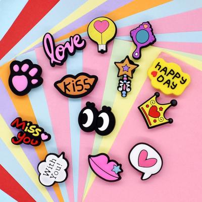 China Creative Luxury Designer Shoes Charm PVC Cartoon DIY Shoes Charm Custom Decoration Accessories Clog for sale