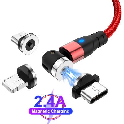 China Illuminated/With LED Indicator 3 in 1 Magnetic USB Cable Type C Magnet Charging Micro USB Cable for iPhone Samsung Xiaomi USB Cable for sale