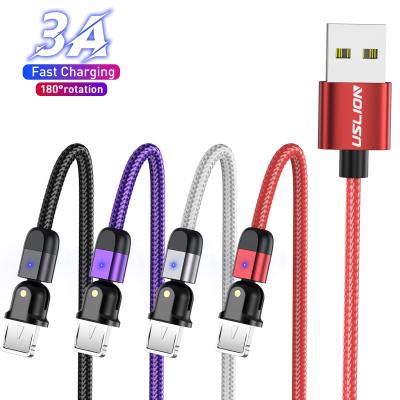 China New Product Strong USB Cable USLION 180 OEM 2021 Rotate Usb Cable USB Cable 3A USB Data Cable Premium Fast Charging Charger For iPhone for sale