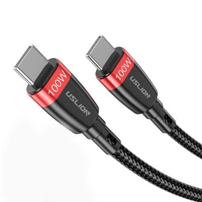 China USLION Data Transmission 1M 2M PD 100W Type-C to Type-C PD USB-C Charger Cable, Fast Charger Data Cable FOR SUMSANG HUAWEI for sale