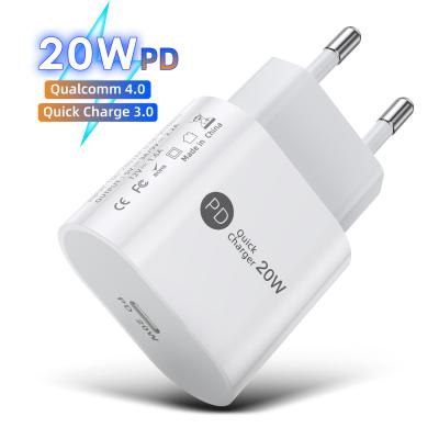 China 3A USLION Adapter Palladium 20w Mini Wall Charger USB C Fast Charging Cell Phones Charger For iPhone 12 For Samsung Power Bank for sale