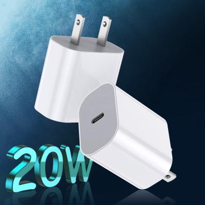 China 3A Original USLION 20W Adapter Palladium Charger US EU Plug USB C Power Fast Charging Adapter For iPhone 12 12mini 12pro mA for sale