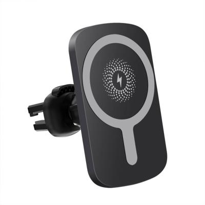 China USLION 15W Wireless Charger Single Wireless Charger Car Phone Charging Holder For iPhone 12 Pro Mini Max Magnetic Car Holder for sale