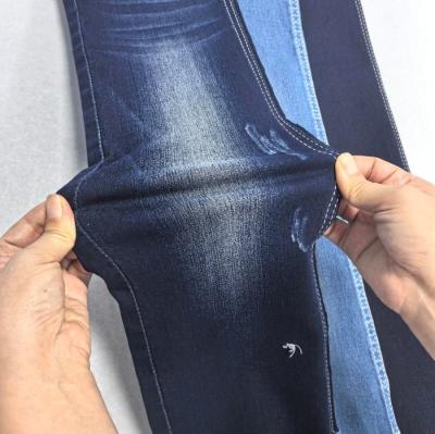 China satin Cotton Spandex dark blue denim fabric 9oz for sale