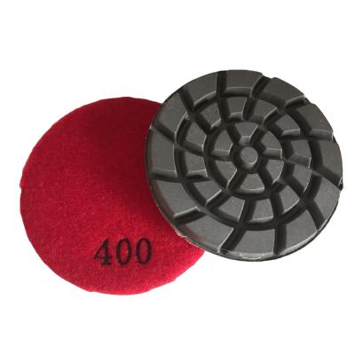 China Flooring Pad Harmony Series 400 Grit Dry Flexible Diamond Polishing Pads 4 Inch For Concrete Floor for sale