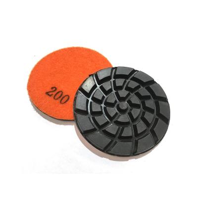 China Floor Buffalo Series 4 Inch 50 100 200 400 Wet Grit Diamond Polishing Pads for sale