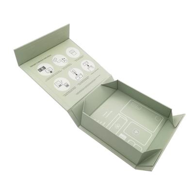 China Biodegradable Magnetic Flat Closure Packaging Collapsible Printing Gift Paper Folding Box for sale