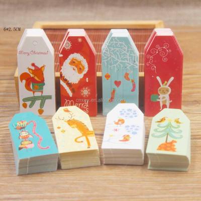 China Sustainable Christmas Gift Tag Christmas Paper Tag Colorful DIY Decoration Baking Hang Tag for sale