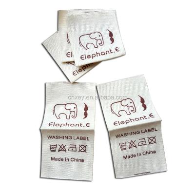 China Sustainable Apparel Printed Label Main Label Custom Cotton Printed Label For Clothes for sale