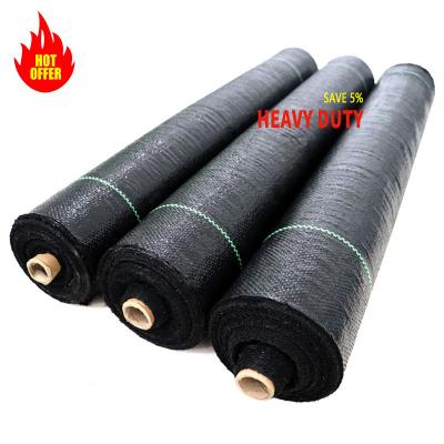 China Horticulture Agricultural Garden Woven Weed Control Mat Membrane Fabric Weed Control Mat Barrier Landscape Ground Cover Cloth Mat for sale