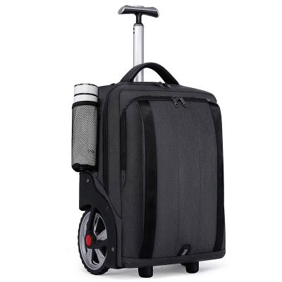 China Anti-Theft Inson High Quality Men Trolley Nylon Carry On Luggage Rolling Backpack Travel With Wheels for sale