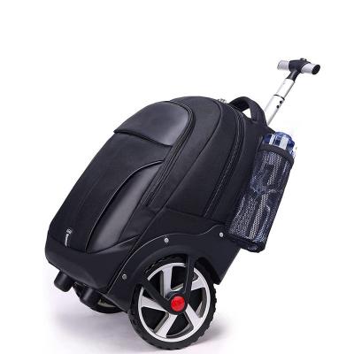 China Anti-Theft Inson Custom Polyester Waterproof Travel Durable Carry on Rolling Backpack With Big Wheels For Teenage for sale