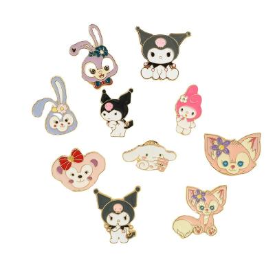 China China gift for girl kuluomi style  Design Metal Pin Badge Manufacture Custom Hard And Soft Brooch Pin Enamel Lapel Pins For Clot for sale