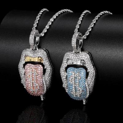 China Hip Hop Special Women Men Rapper Jewelry Tennis Twist Chain Lip Pendant Miner Chain Supply pour man hip hop for sale